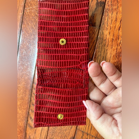 Due Fratelli Vintage Small Leather Mini Wallet Snakeskin Pattern NWOT - Picture 3 of 5